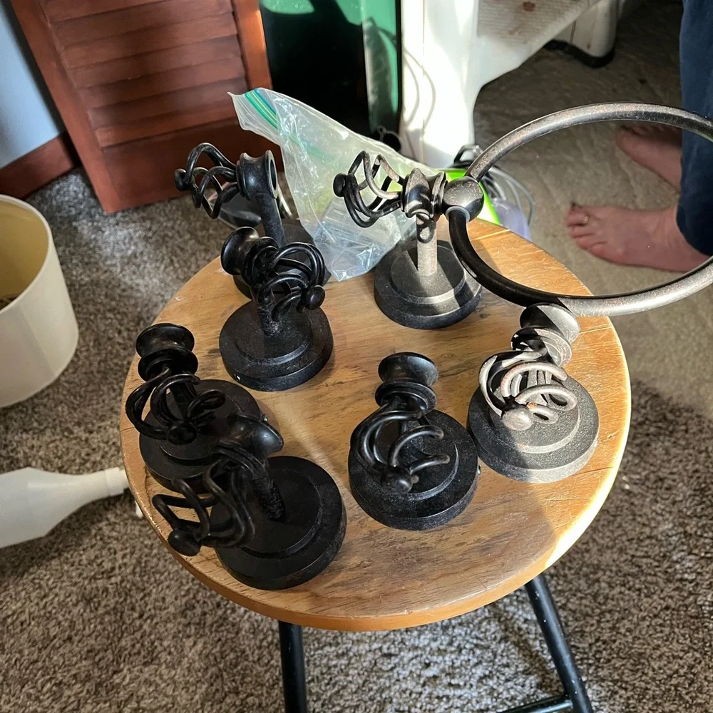 Toilet paper and towel rack holders